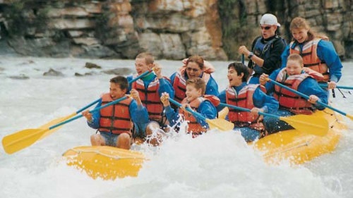 Raften over de Sunwapta rivier 